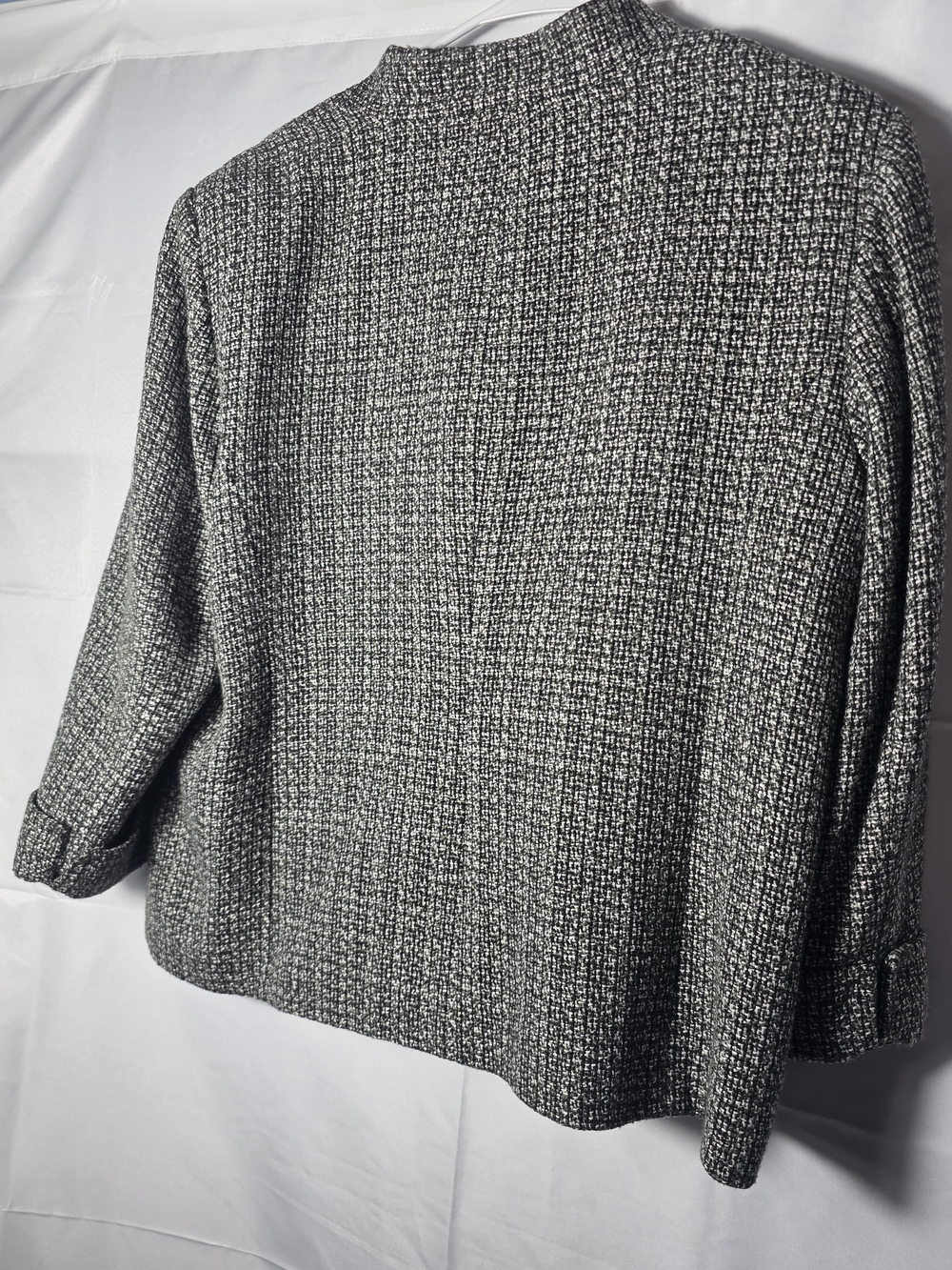 JM Collection Black and White Bouclé Blazer Vintage Y2K - Picture 6 of 7